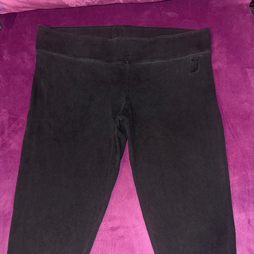Juicy Couture Black Leggings with Ruched Hem Tights Women’s Pants Size Small - Picture 2 of 11